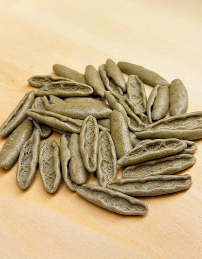 Capunti with burnt wheat