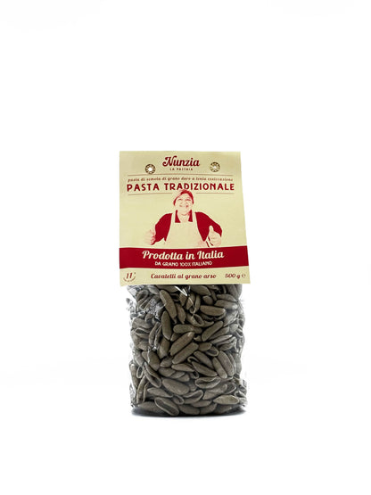 Cavatelli with burnt wheat