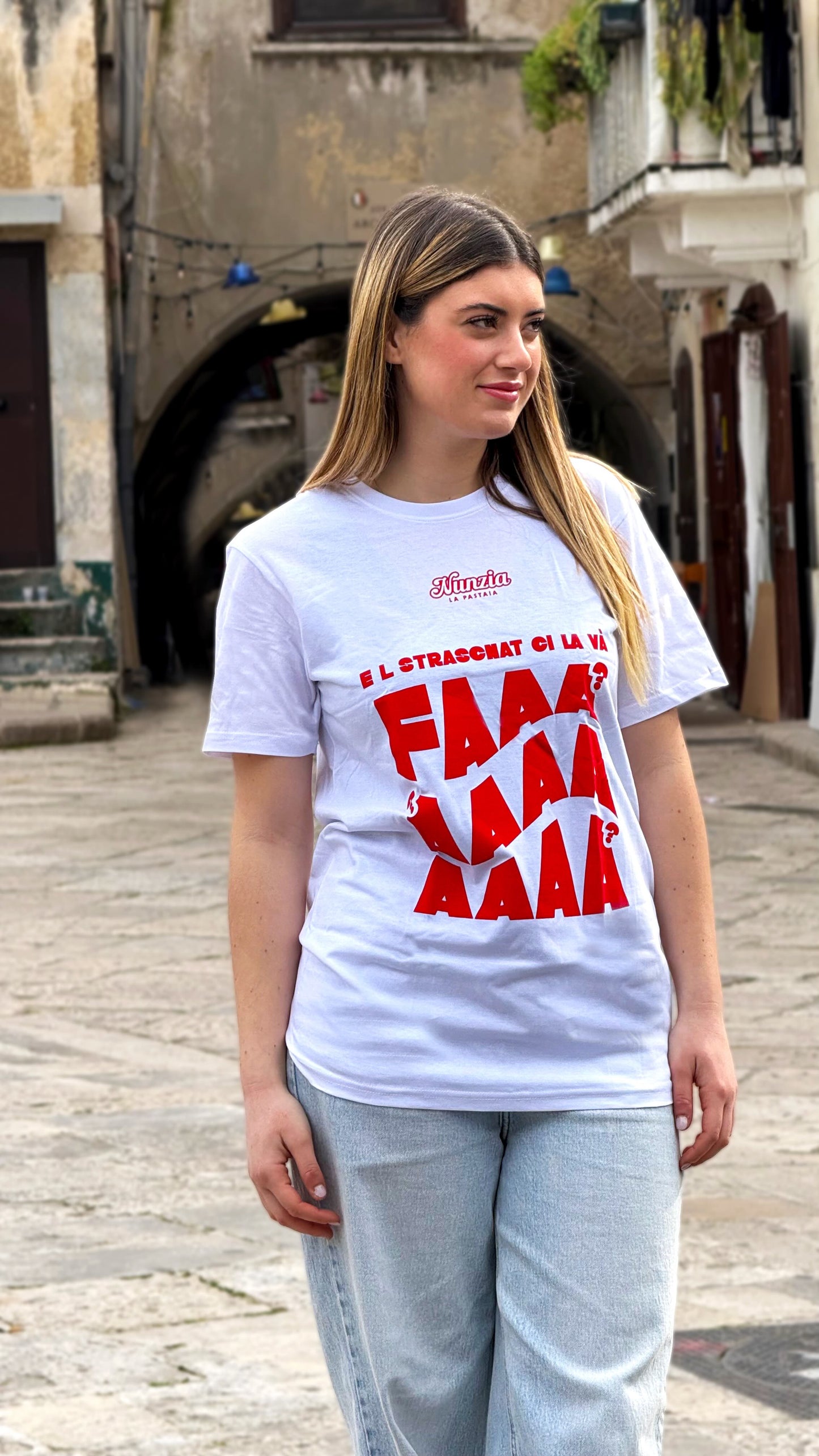 T-shirt "E l’strascnat c la va fa?"