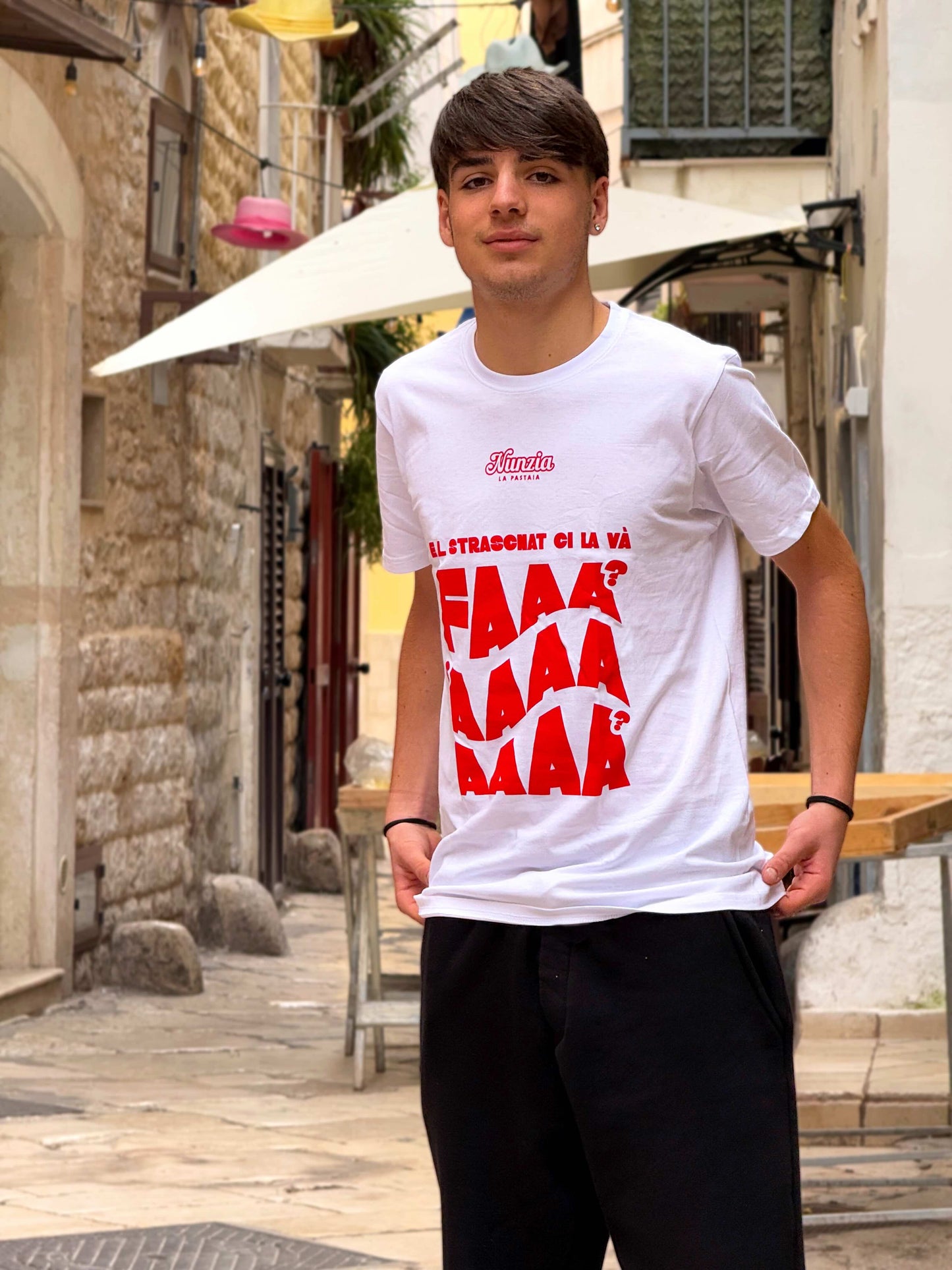 T-shirt "E l’strascnat c la va fa?"